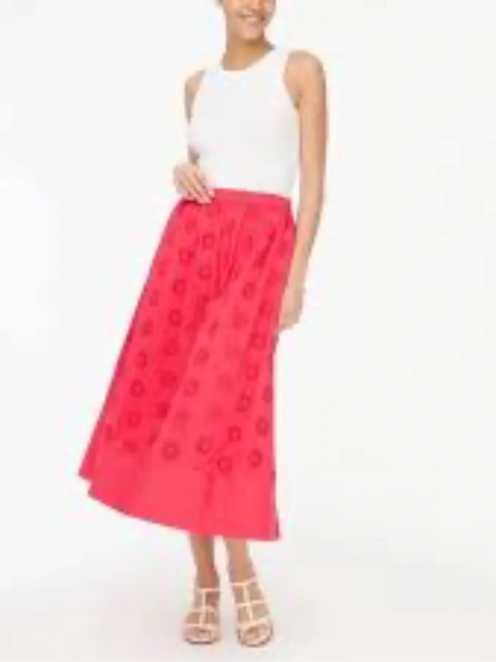 J Crew Fuchsia Pink Midi Skirt M